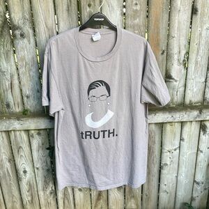 FREE w/purchase RBG tRUTH. Ruth Bader Ginsburg Tee Supreme Court lace collar L